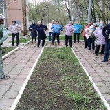 Зарядка с волонтеров серебряного возраста в Кировском!