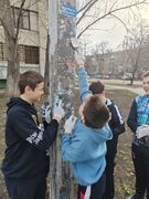 В Кировском районе в рамках месячника по благоустройству продолжается акция «Пожиратели незаконной рекламы»  #1