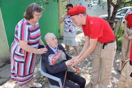 Сегодня в Кировском районе состоялось торжественное мероприятие, приуроченное к празднованию 80-летия Дня Победы. #3