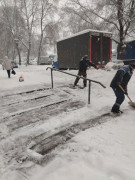 Кировский район активно борется со снегопадом! #6