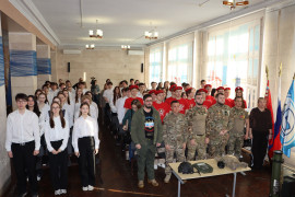 В школе №150 им. героя Советского Союза В.И. Чудайкина состоялся урок мужества. #1