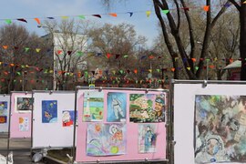 В Кировском районе сегодня работала выставка, посвященная Дню космонавтики. #5