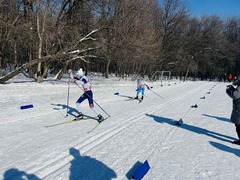 В Кировском районе прошёл районный этап соревнований школьных спортивных лиг по лыжным гонкам #7